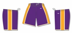 Athletic (AK) Knit Athletic Knit (AK) BS1735Y-441 Youth Purple/Gold/White Pro Basketball Shorts