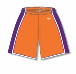 Athletic (AK) Knit Athletic Knit (AK) BS1735Y-477 Youth Orange/Purple/White Pro Basketball Shorts