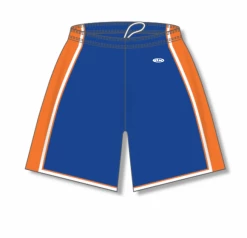 Athletic (AK) Knit Athletic Knit (AK) BS1735A-482 Adult Royal Blue/Orange/White Pro Basketball Shorts