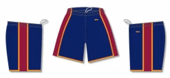 Athletic (AK) Knit Athletic Knit (AK) BS1735A-544 Adult Navy/AV Red/Gold Pro Basketball Shorts