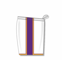 Athletic (AK) Knit Athletic Knit (AK) BS1735A-726 Adult White/Purple/Gold Pro Basketball Shorts