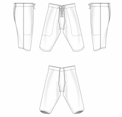 Athletic (AK) Knit Athletic Knit (AK) F205-000 White Pro Football Pants