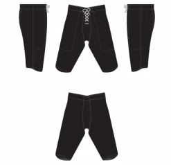 Athletic (AK) Knit Athletic Knit (AK) F205-001 Black Pro Football Pants