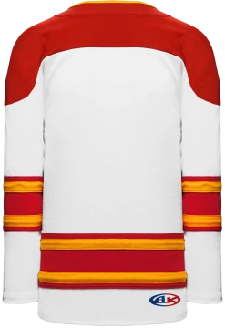 Athletic (AK) Knit Athletic Knit (AK) H550BY-CAL472B Youth 2021 Calgary Flames White Hockey Jersey