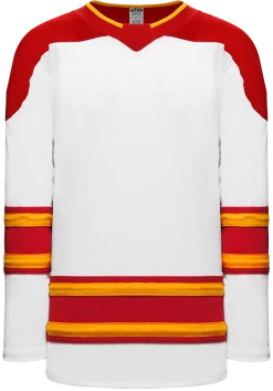Athletic (AK) Knit Athletic Knit (AK) H550BY-CAL472B Youth 2021 Calgary Flames White Hockey Jersey