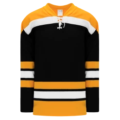 Athletic (AK) Knit Athletic Knit (AK) H550BKA-BOS398BK Pro Series - Adult Knitted Vintage Boston Bruins Black Hockey Jersey