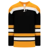 Athletic (AK) Knit Athletic Knit (AK) H550BKY-BOS398BK Pro Series - Youth Knitted Vintage Boston Bruins Black Hockey Jersey