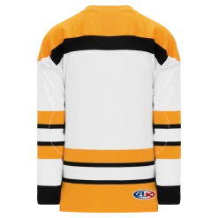 Athletic (AK) Knit Athletic Knit (AK) H550BKA-BOS399BK Pro Series - Adult Knitted Vintage Boston Bruins White Hockey Jersey
