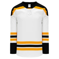 Athletic (AK) Knit Athletic Knit (AK) H550BKA-BOS499BK Pro Series - Adult Knitted 2007 Boston Bruins White Hockey Jersey