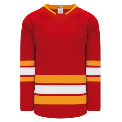Athletic (AK) Knit Athletic Knit (AK) H550BY-CAL388B Youth Pro Series - 2019 Calgary Flames Red Hockey Jersey