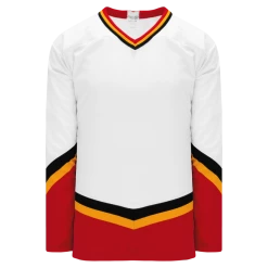 Athletic (AK) Knit Athletic Knit (AK) H550BKA-CAL682BK Pro Series - Adult Knitted New Calgary Flames Third White Hockey Jersey