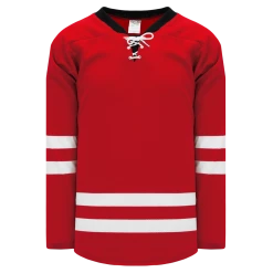Athletic (AK) Knit Athletic Knit (AK) H550BKA-CAR527BK Pro Series - Adult Knitted 2013 Carolina Hurricanes Red Hockey Jersey