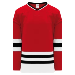Athletic (AK) Knit Athletic Knit (AK) H550BKA-CHI304BK Pro Series - Adult Knitted Chicago Blackhawks Red Hockey Jersey