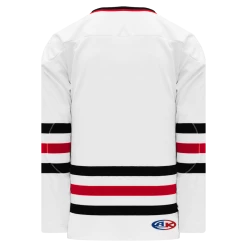 Athletic (AK) Knit Athletic Knit (AK) H550BKY-CHI305BK Pro Series - Youth Knitted Chicago Blackhawks White Hockey Jersey