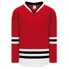 Athletic (AK) Knit Athletic Knit (AK) H550BKY-CHI364BK Pro Series - Youth Knitted 2007 Chicago Blackhawks Red Hockey Jersey