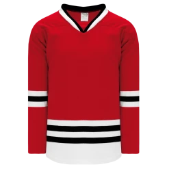 Athletic (AK) Knit Athletic Knit (AK) H550BKY-CHI364BK Pro Series - Youth Knitted 2007 Chicago Blackhawks Red Hockey Jersey