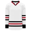Athletic (AK) Knit Athletic Knit (AK) H550BKY-CHI365BK Pro Series - Youth Knitted 2007 Chicago Blackhawks White Hockey Jersey