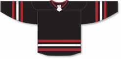 Athletic (AK) Knit Athletic Knit (AK) H550BA-CHI670B New Adult Chicago Blackhawks Third Black Hockey Jersey