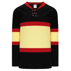 Athletic (AK) Knit Athletic Knit (AK) H550BKY-CHI715BK Pro Series - Youth Knitted Chicago Blackhawks Winter Classic Black Hockey Jersey