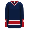 Athletic (AK) Knit Athletic Knit (AK) H550BKY-CLM690BK Pro Series - Youth Knitted Columbus Blue Jackets Navy Hockey Jersey