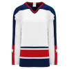 Athletic (AK) Knit Athletic Knit (AK) H550BKY-CLM691BK Pro Series - Youth Knitted Columbus Blue Jackets White Hockey Jersey