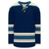 Athletic (AK) Knit Athletic Knit (AK) H550BKY-CLM892BK Pro Series - Youth Knitted 2010 Columbus Blue Jackets Third Navy Hockey Jersey