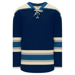 Athletic (AK) Knit Athletic Knit (AK) H550BKY-CLM892BK Pro Series - Youth Knitted 2010 Columbus Blue Jackets Third Navy Hockey Jersey