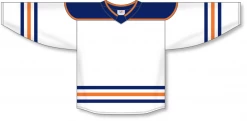 Athletic (AK) Knit Athletic Knit (AK) H550BY-EDM371B Youth 2017 Edmonton Oilers White Hockey Jersey