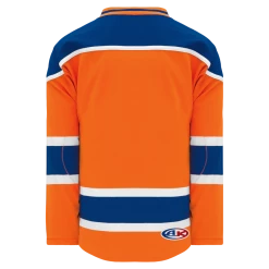 Athletic (AK) Knit Athletic Knit (AK) H550BKA-EDM819BK Pro Series - Adult Knitted 2015 Edmonton Oilers Third Orange Hockey Jersey