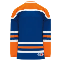 Athletic (AK) Knit Athletic Knit (AK) H550BKA-EDM820BK Pro Series - Adult Knitted Edmonton Oilers Royal Blue Hockey Jersey