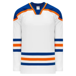 Athletic (AK) Knit Athletic Knit (AK) H550BKY-EDM821BK Pro Series - Youth Knitted Edmonton Oilers White Hockey Jersey