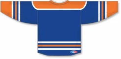 Athletic (AK) Knit Athletic Knit (AK) H550BA-EDM877B Adult 2018 Edmonton Oilers Third Royal Blue Hockey Jersey
