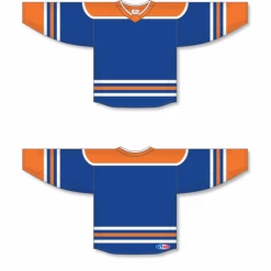 Athletic (AK) Knit Athletic Knit (AK) H550BA-EDM877B Adult 2018 Edmonton Oilers Third Royal Blue Hockey Jersey