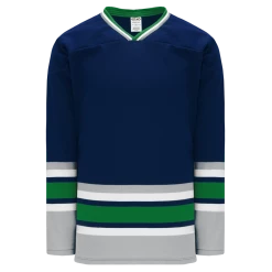 Athletic (AK) Knit Athletic Knit (AK) H550BKA-HAR943BK Pro Series - Adult Knitted Hartford Whalers Navy Hockey Jersey
