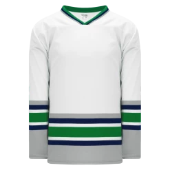 Athletic (AK) Knit Athletic Knit (AK) H550BKY-HAR944BK Pro Series - Youth Knitted Hartford Whalers White Hockey Jersey