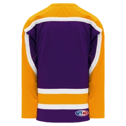 Athletic (AK) Knit Athletic Knit (AK) H550BKY-LAS751BK Pro Series - Youth Knitted Vintage Los Angeles Kings Purple Hockey Jersey