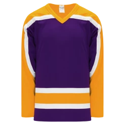 Athletic (AK) Knit Athletic Knit (AK) H550BKY-LAS751BK Pro Series - Youth Knitted Vintage Los Angeles Kings Purple Hockey Jersey