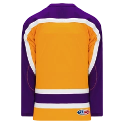 Athletic (AK) Knit Athletic Knit (AK) H550BKA-LAS752BK Pro Series - Adult Knitted Vintage Los Angeles Kings Gold Hockey Jersey