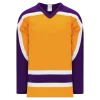 Athletic (AK) Knit Athletic Knit (AK) H550BKY-LAS752BK Pro Series - Youth Knitted Vintage Los Angeles Kings Gold Hockey Jersey
