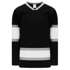 Athletic (AK) Knit Athletic Knit (AK) H550BKA-LAS941BK Pro Series - Adult Knitted Old Los Angeles Kings Black Hockey Jersey