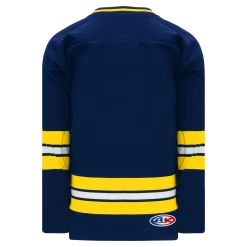 Athletic (AK) Knit Athletic Knit (AK) H550BKA-MIC589BK Pro Series - Adult Knitted 2011 University Of Michigan Wolverines Navy Hockey Jersey