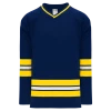 Athletic (AK) Knit Athletic Knit (AK) H550BKA-MIC589BK Pro Series - Adult Knitted 2011 University Of Michigan Wolverines Navy Hockey Jersey