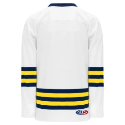 Athletic (AK) Knit Athletic Knit (AK) H550BKA-MIC591BK Pro Series - Adult Knitted 2011 University Of Michigan Wolverines White Hockey Jersey