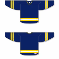 Athletic (AK) Knit Athletic Knit (AK) H550BA-MIC787B New Adult 2011 University Of Michigan Wolverines Navy Hockey Jersey