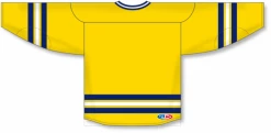 Athletic (AK) Knit Athletic Knit (AK) H550BY-MIC788B New Youth 2011 University Of Michigan Wolverines Maize Hockey Jersey