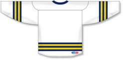Athletic (AK) Knit Athletic Knit (AK) H550BA-MIC789B 2011 New Adult University Of Michigan Wolverines White Hockey Jersey