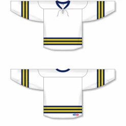 Athletic (AK) Knit Athletic Knit (AK) H550BY-MIC789B 2011 New Youth University Of Michigan Wolverines White Hockey Jersey