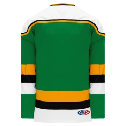 Athletic (AK) Knit Athletic Knit (AK) H550BKA-MIN406BK Pro Series - Adult Knitted Minnesota North Stars Kelly Green With Black Stripe Hockey Jersey