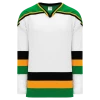 Athletic (AK) Knit Athletic Knit (AK) H550BKA-MIN407BK Pro Series - Adult Knitted Minnesota North Stars White With Black Stripe Hockey Jersey