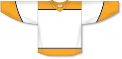 Athletic (AK) Knit Athletic Knit (AK) H550BA-NAS676B Adult 2017 Nashville Predators White Hockey Jersey